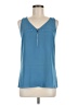 Fortune + Ivy 100% Polyester Blue Sleeveless Blouse Size M - photo 1