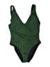 Solid & Striped Animal Print Green One Piece Swimsuit Size XL - photo 1