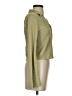 Olé by Koton Metallic Green Long Sleeve Blouse Size XS - photo 4