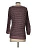 Ann Taylor LOFT 100% Cotton Tweed Burgundy Pullover Sweater Size S - photo 2