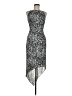David Meister 100% Polyester Animal Print Silver Cocktail Dress Size 8 - photo 1