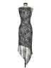 David Meister 100% Polyester Animal Print Silver Cocktail Dress Size 8 - photo 2