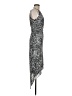 David Meister 100% Polyester Animal Print Silver Cocktail Dress Size 8 - photo 4