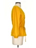 J.Crew 100% Polyester Yellow 3/4 Sleeve Blouse Size 00 - photo 4