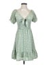 She + Sky 100% Polyester Green Casual Dress Size S - photo 1