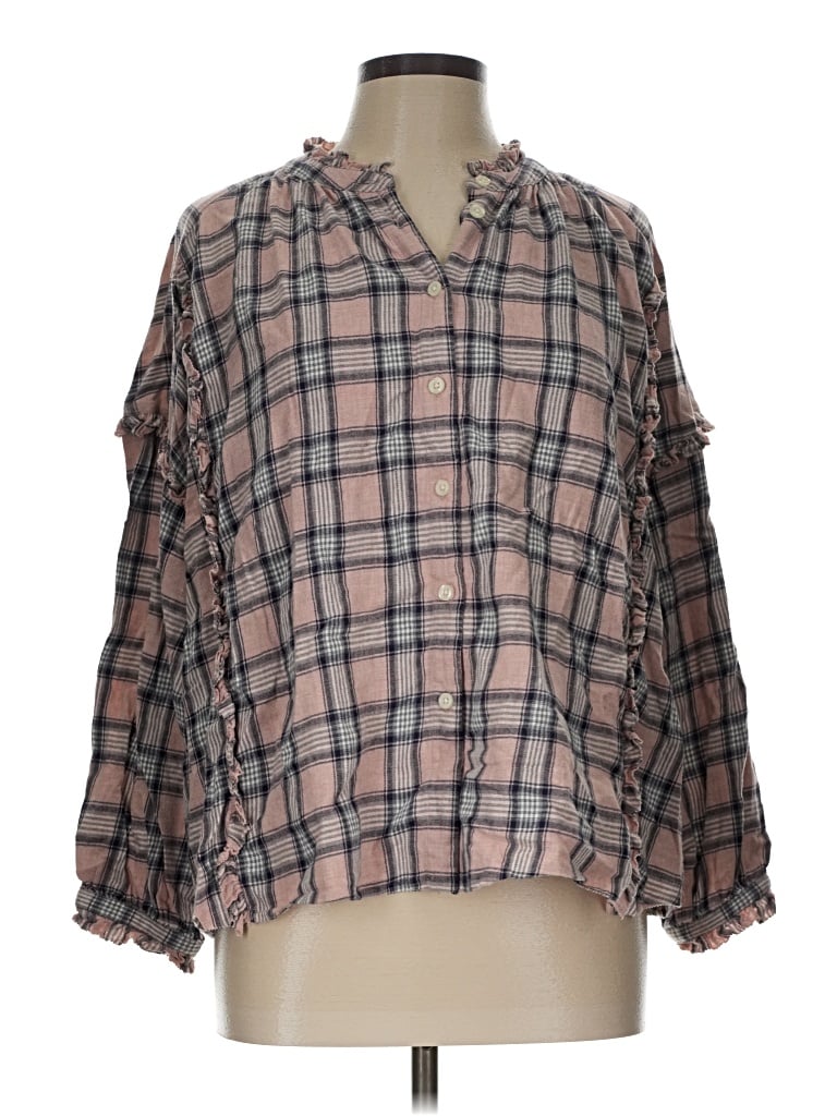 Pre-owned The Great 3/4 Sleeve Blouse In Pink