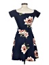 E&M Collection Floral Blue Casual Dress Size S - photo 2
