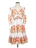 Taylor 100% Polyester Floral White Cocktail Dress Size 4 - photo 1