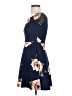 E&M Collection Floral Blue Casual Dress Size S - photo 5