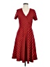 Lands' End Chevron-herringbone Red Casual Dress Size 6 - 8 - photo 1