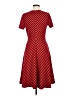 Lands' End Chevron-herringbone Red Casual Dress Size 6 - 8 - photo 2
