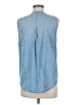 Chico's 100% Lyocell Blue Sleeveless Button-Down Shirt Size Med (1) - photo 2