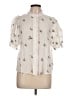 Love The Label Ivory Short Sleeve Blouse Size M - photo 1