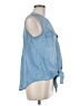 Chico's 100% Lyocell Blue Sleeveless Button-Down Shirt Size Med (1) - photo 4