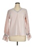 Unbranded 100% Polyester Pink Long Sleeve Blouse Size XL - photo 1