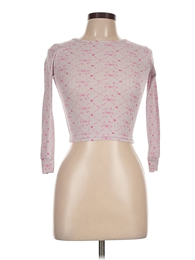 Pre-owned Laura Ashley Long Sleeve T-shirt In Pink