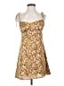 Lush 100% Polyester Brown Casual Dress Size S - photo 1