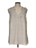 CAbi 100% Polyester Ivory Sleeveless Blouse Size L - photo 1