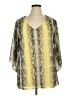 Alfani 100% Polyester Yellow 3/4 Sleeve Blouse Size 1X - photo 1