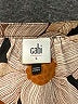 CAbi 100% Polyester Floral Brown Short Sleeve Blouse Size L - photo 7