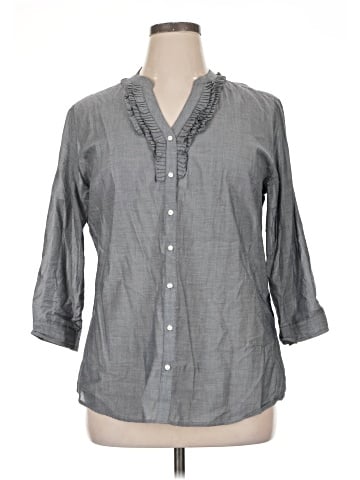 Merona 3/4 Sleeve Button-Down Shirt (view 1)