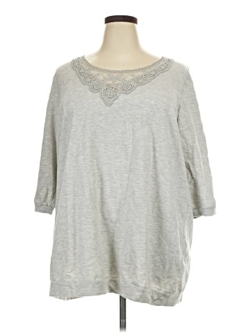 Woman Within 3/4 Sleeve Top (view 1)