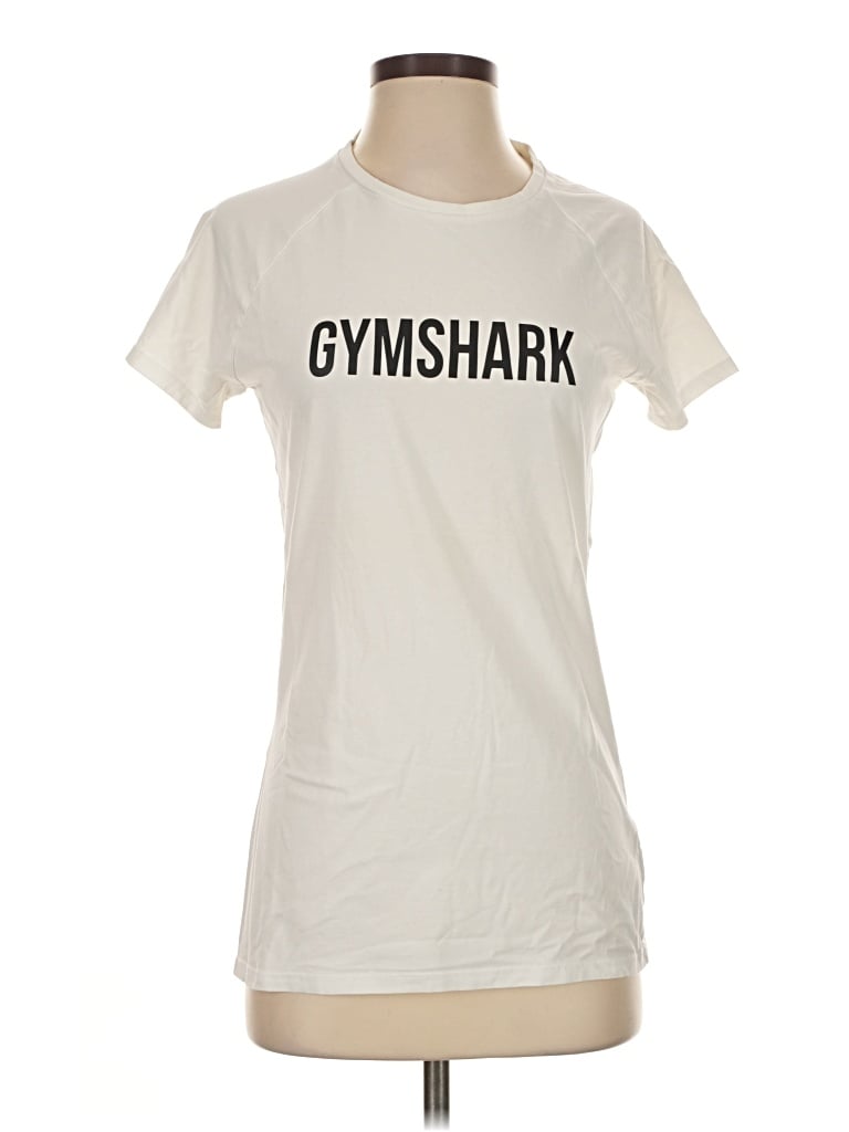 Pre-owned Gymshark Short Sleeve T-shirt In Ivory