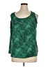 Chico's 100% Polyester Green Sleeveless Blouse Size XL (3) - photo 1