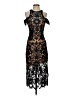Thurley 100% Nylon Floral Black Cocktail Dress Size 6 - photo 1