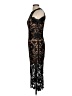Thurley 100% Nylon Floral Black Cocktail Dress Size 6 - photo 5
