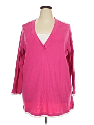 Woman Within 3/4 Sleeve Top (view 1)