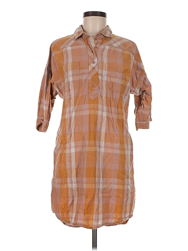 Pre-owned Prana 3/4 Sleeve Button Down Shirt In Orange