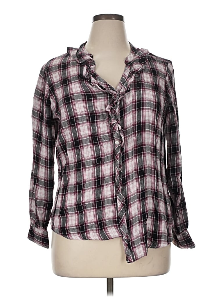 Pre-owned Time And Tru 3/4 Sleeve Blouse In Pink