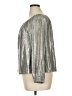 Halogen Metallic Silver Long Sleeve Blouse Size XL - photo 5