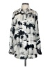 Skatie Print Silver Long Sleeve Blouse Size XS - photo 1