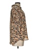 CAbi 100% Polyester Animal Print Brown Short Sleeve Blouse Size L - photo 4