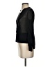 BCBGMAXAZRIA 100% Silk Black Long Sleeve Silk Top Size XXS - photo 5