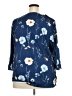 Assorted Brands Blue 3/4 Sleeve Blouse Size 2X - photo 2