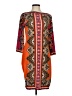 ICE Print Orange Casual Dress Size 6 - photo 1