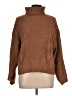 Elie Tahari 100% Polyester Solid Brown Turtleneck Sweater Size M - photo 1