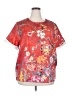Unbranded Red Short Sleeve Blouse Size 3XL - photo 1