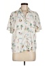 Z Supply Tropical Ivory Short Sleeve Blouse Size M - photo 1