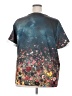 Unbranded Floral Teal Short Sleeve Blouse Size 3XL - photo 2