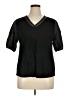 Chico's 100% Cotton Black Short Sleeve Top Size XL (3) - photo 1