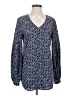 CAbi 100% Polyester Blue Long Sleeve Blouse Size S - photo 1