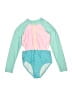 Justice Color Block Teal Rash Guard Size L (youth) - photo 1
