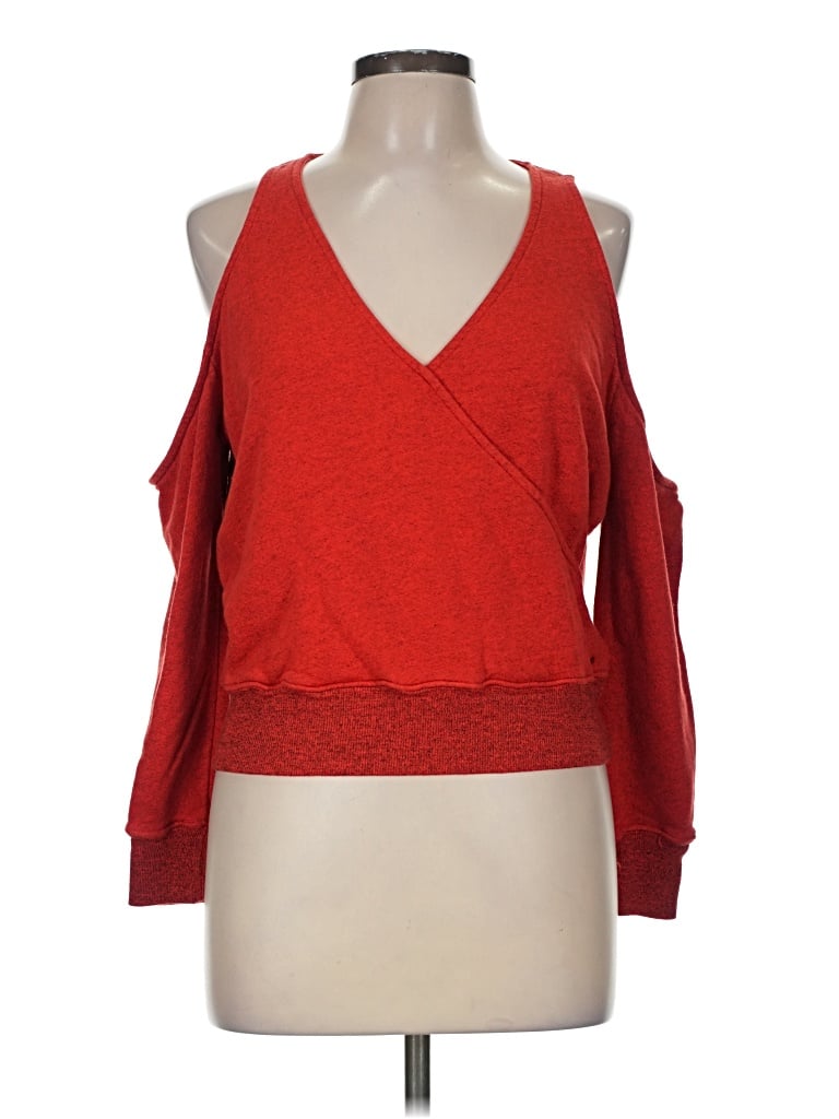 Pre-owned N:philanthropy Tank Top Red Cold Shoulder Neckline Tops