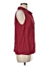 CAbi 100% Viscose Red Sleeveless Button-Down Shirt Size M - photo 4