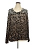 Charter Club Animal Print Brown Pullover Sweater Size 3X - photo 1