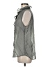 CAbi Gray Sleeveless Button-Down Shirt Size M - photo 5